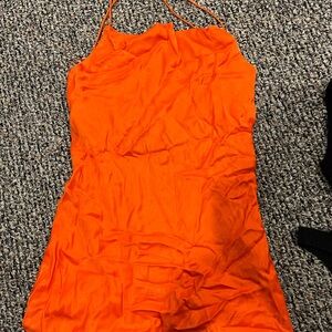 Zara Bright Orange Mini Dress